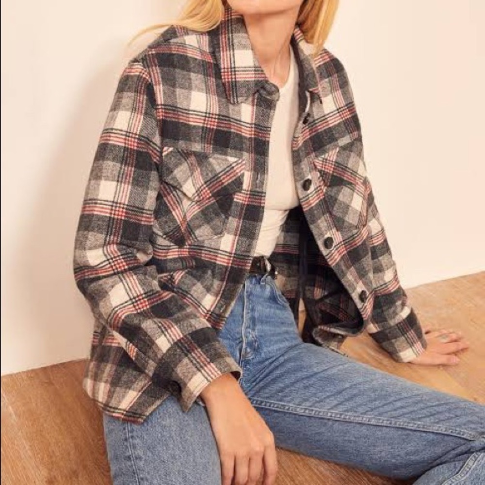 Reformation Woodside check jacket